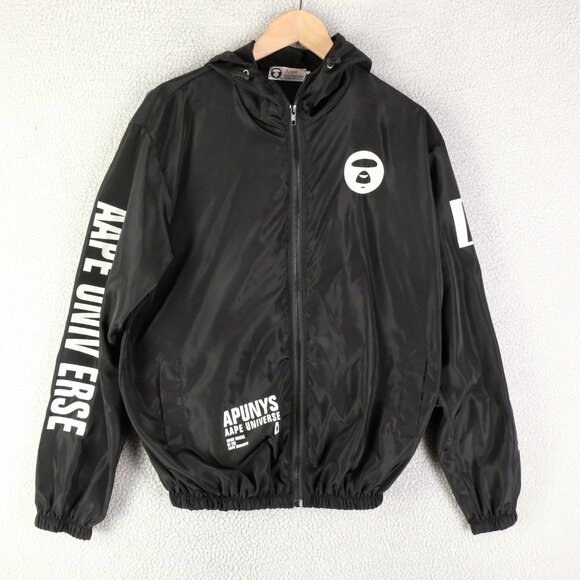 Aape By A Bathing Ape Jacket Mens Large Windbreaker Hooded AAPE Universe - Picture 1 of 10